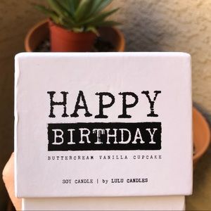 LULU CANDLES Happy Birthday Soy Candle. Smells like birthday cake!